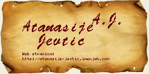 Atanasije Jevtić vizit kartica